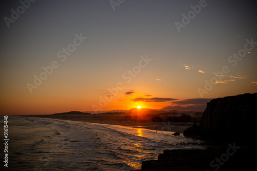 sunset on the beach