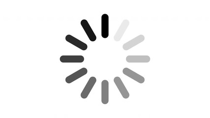 animation - loading circle icon on white background. 4K video