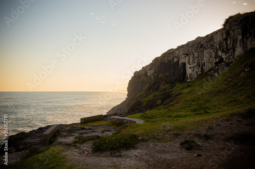cliffs of moher at sunset in ireland