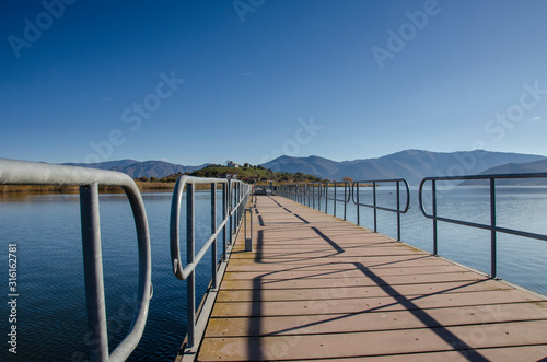 Floating Bridge - Small Prespa Lake and Prespa National Park, Greece photo