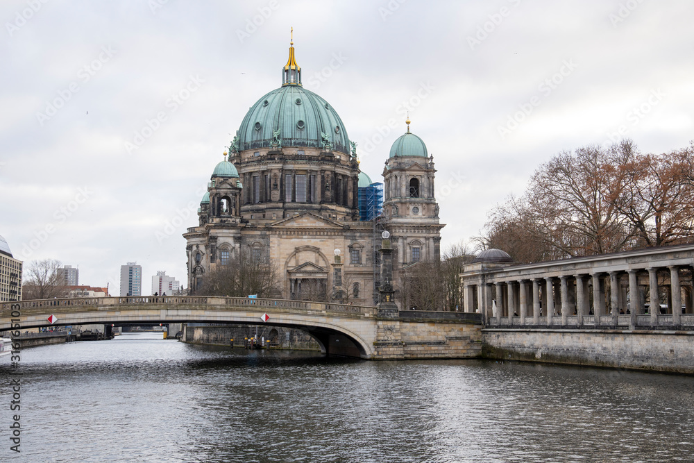 Berlin Cathedral located on Museum Island in the Mitte borough of Berlin, Germany. Museum Island in Berlin, Germany. Cathedral.