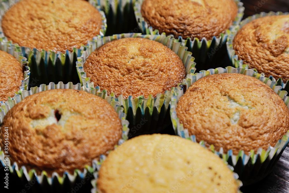 delicious mouth-watering fresh muffins without cream