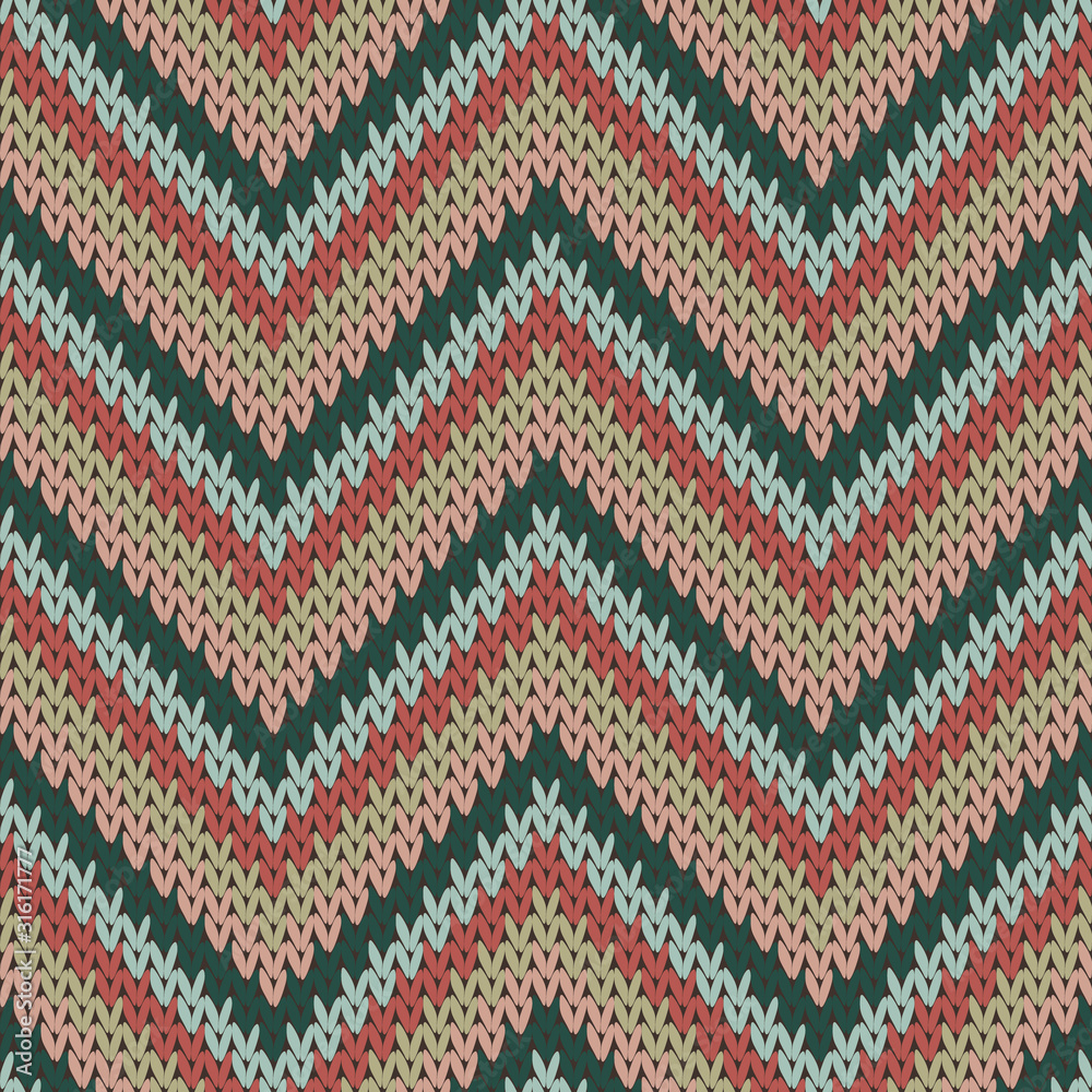 Yarn zigzag chevron stripes christmas knit 
