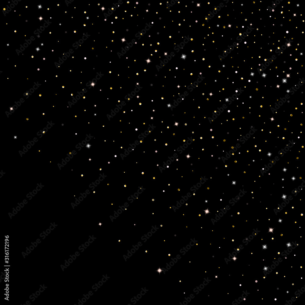 Gold Glitter Stars. Luxury Shiny Confetti. Gold Glitter Stars. Luxury Shiny Confetti.