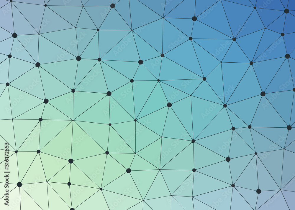 Obraz premium Abstract Low Polygon gradient Generative Art background illustration
