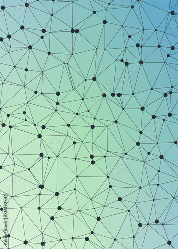 Abstract Low Polygon gradient Generative Art background illustration