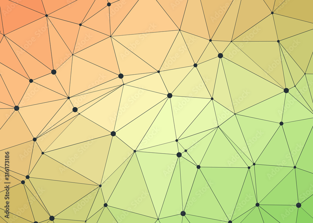 Fototapeta premium Abstract Low Polygon gradient Generative Art background illustration