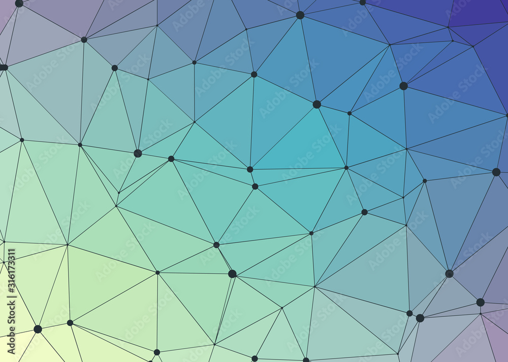 Obraz premium Abstract Low Polygon gradient Generative Art background illustration