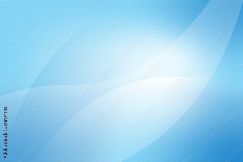 Soft Blue Background Template Vector, Blue Background with Smooth Wave and Gradient Design Soft Blue Background Template Vector, Blue Background with Smooth Wave and Gradient Design