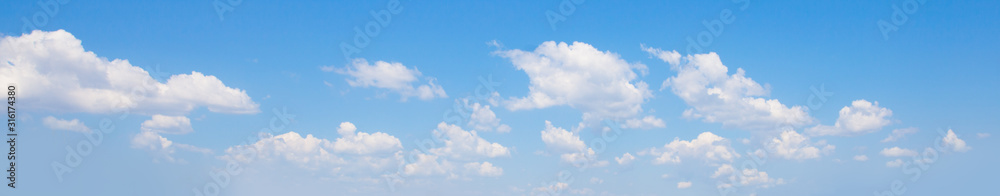 Fluffy Clouds In Blue Sky. Background From Clouds. Fluffy Clouds In Blue Sky. Background From Clouds.