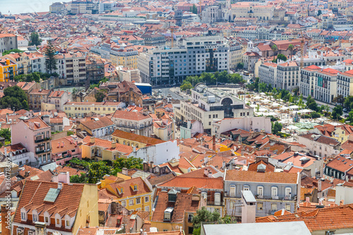 Aerial view of Lisbon Portugal