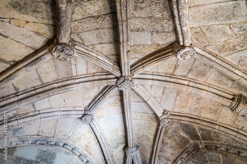 Ceiling inside the Belem Tower , an exemple of late portuguese gothic photo