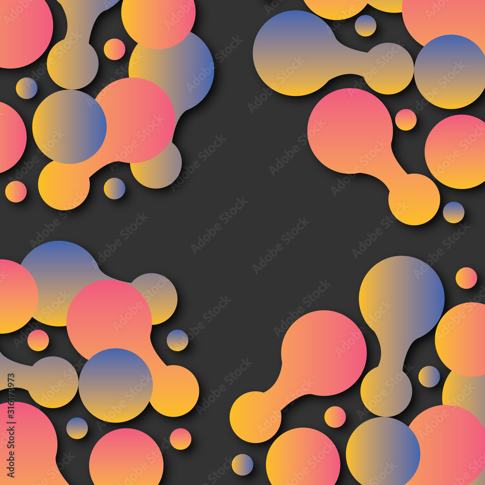 Vector abstract gradient background. Geometric wallpaper
