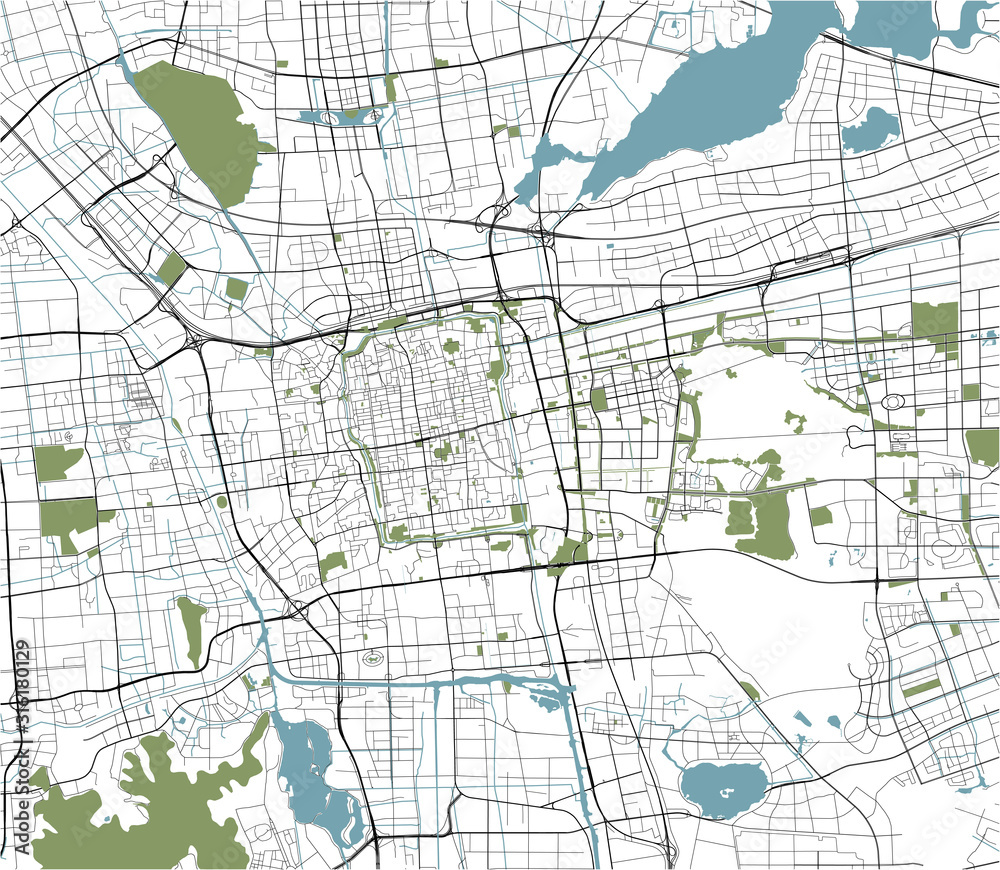 map of the city of Suzhou, China