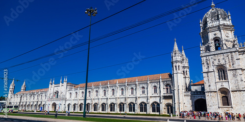 Fotografi The Jeronimos Monastery or Hieronymites Monastery, a former monastery of the Ord