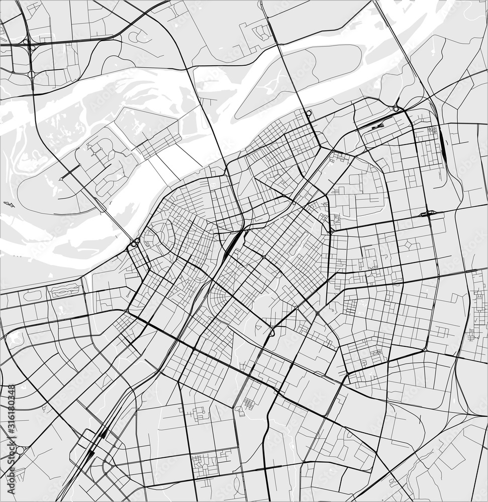 map of the city of Harbin, China