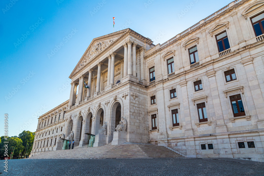 Sao Bento Palace, the seat of the Assembly of the Portuguese Republic, the parliament of Portugal in Lisbon