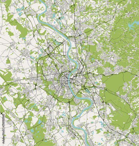 map of the city of Cologne, Germany