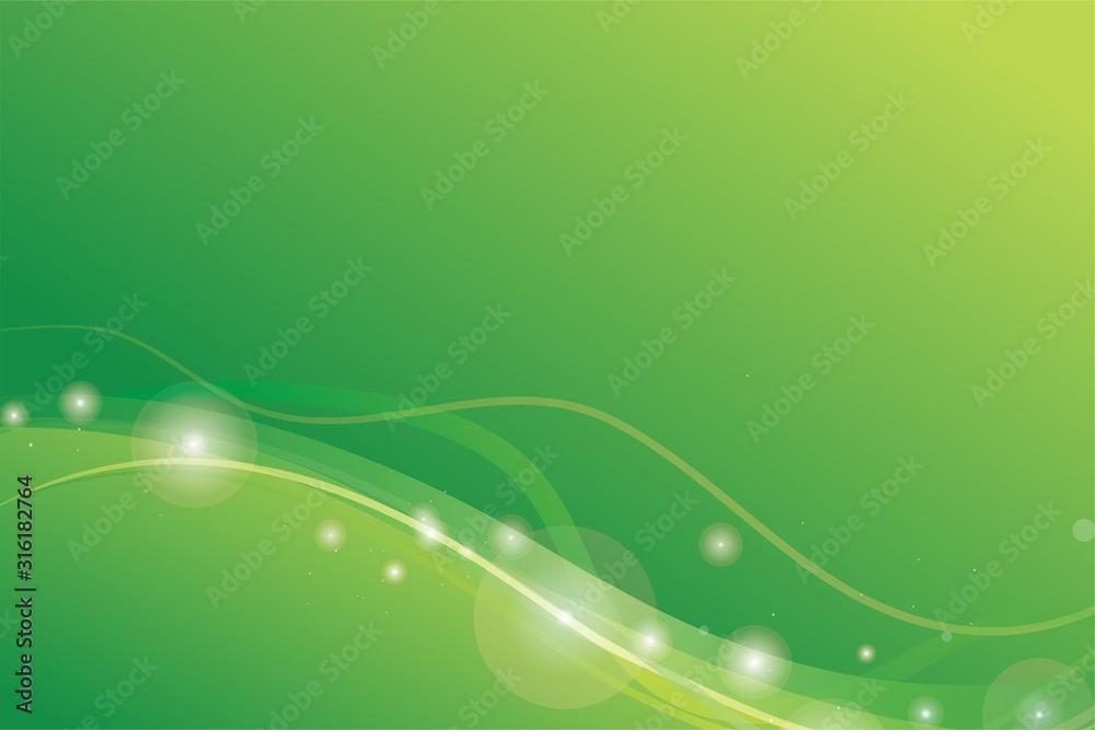 Abstract Green Background Template Vector, Green Background with Smooth Wave and Bokeh Effect Design Abstract Green Background Template Vector, Green Background with Smooth Wave and Bokeh Effect Design