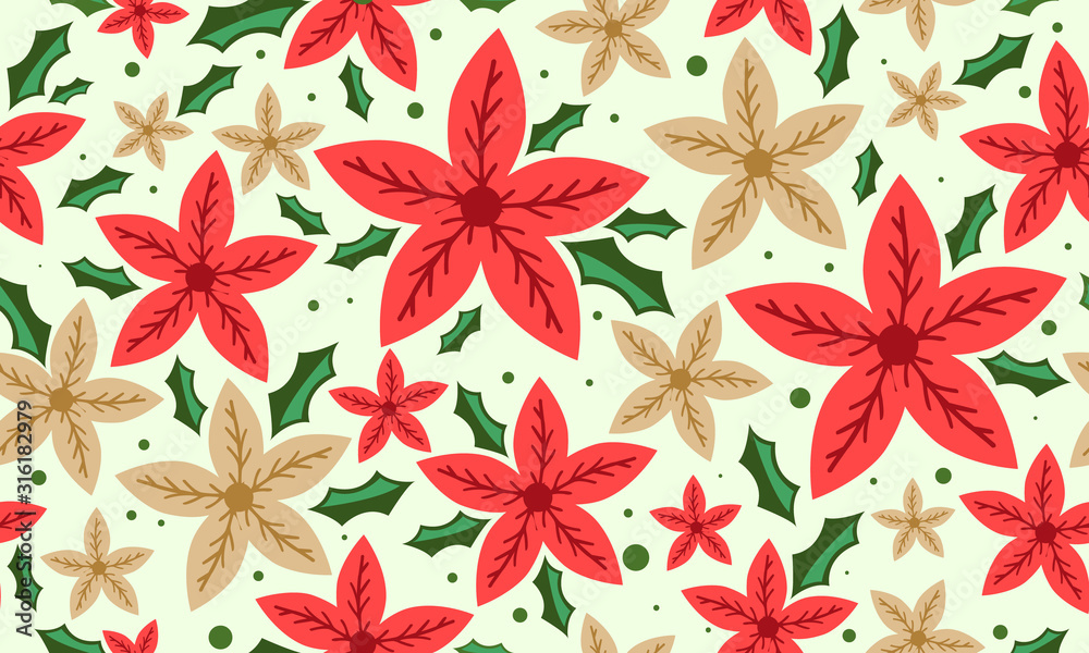 Antique flower Christmas pattern background, with flower and leaf unique design. Antique flower Christmas pattern background, with flower and leaf unique design.