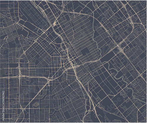 map of the city of San Jose, California, USA