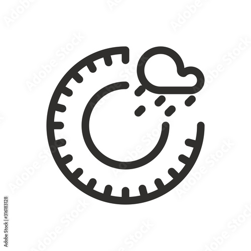Rain tires outline icon, all season tyres isolated vector icon
