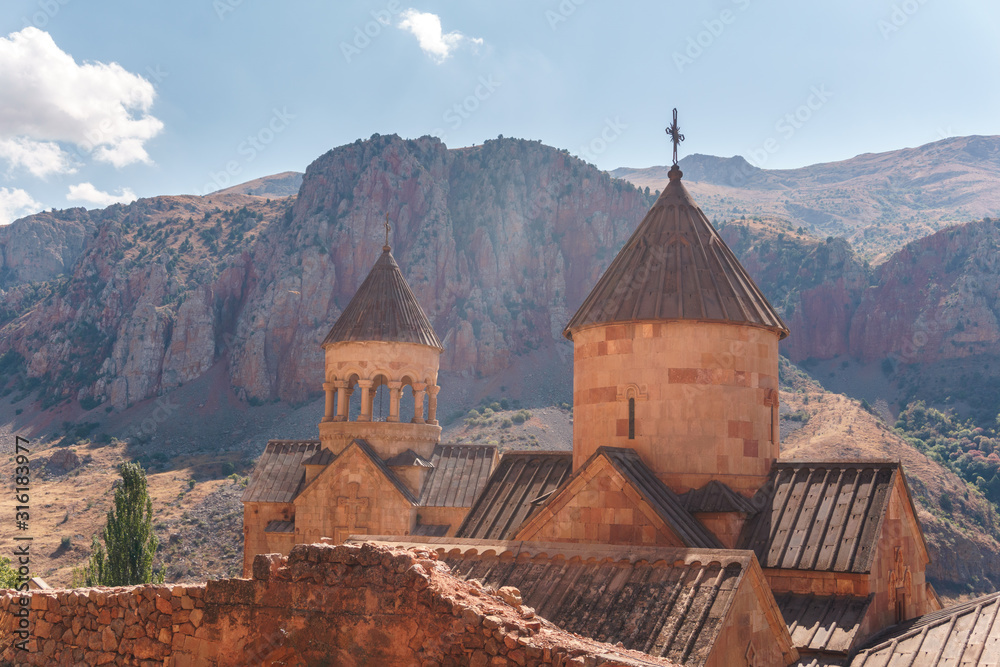 Armenia. Noravank Monastery on the background of the surrounding mountains.