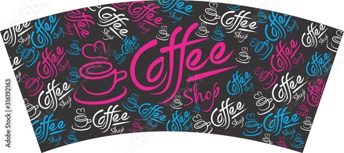 TEA COFFEE PAPER CUP BLANKS RAW MATERIAL DESIGN 