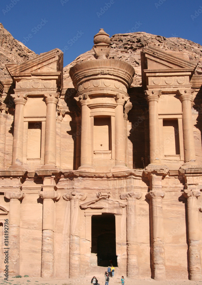 The Monastry, great sepulcher in Petra, Jordan The Monastry, great sepulcher in Petra, Jordan