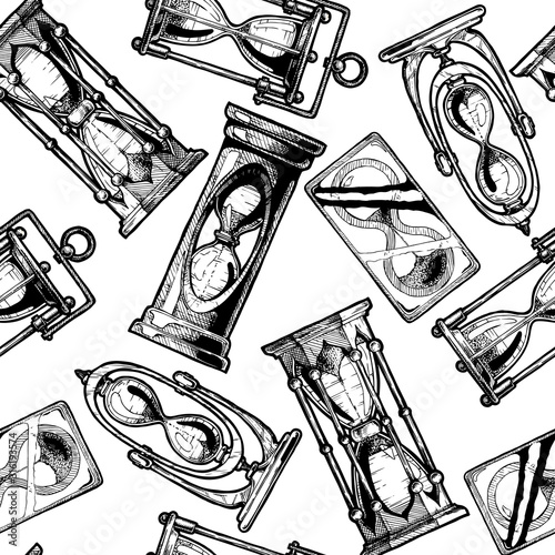 Seamless pattern with different hourglass