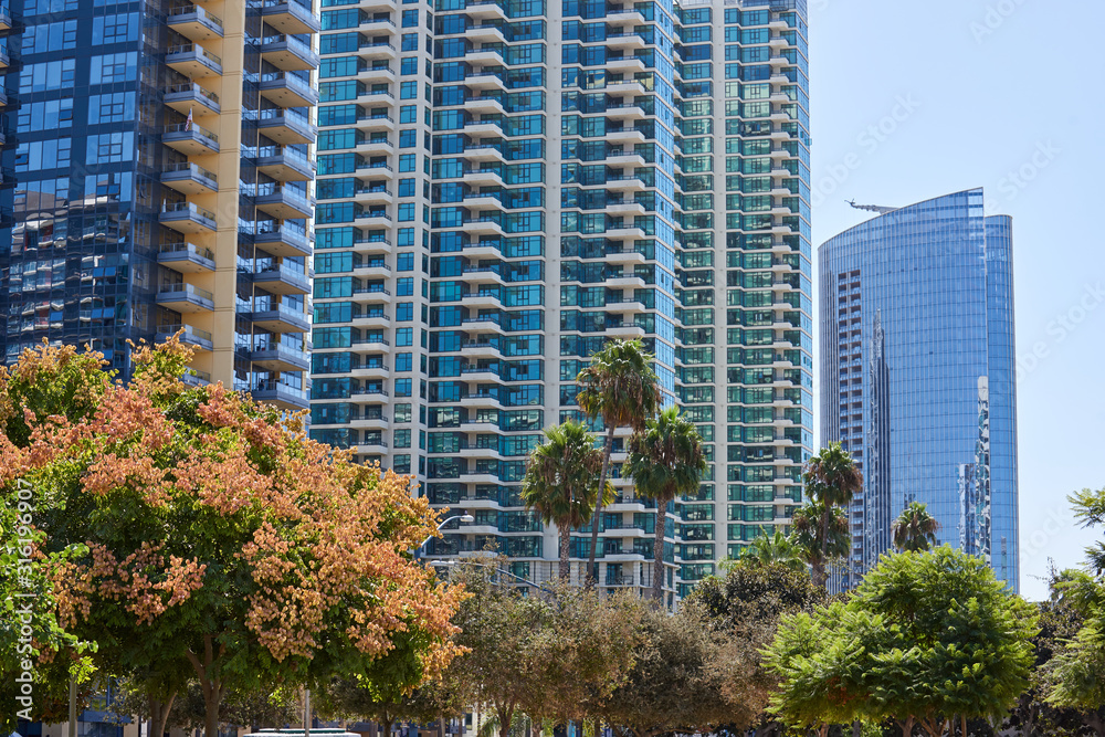 Residential buildings in San Diego