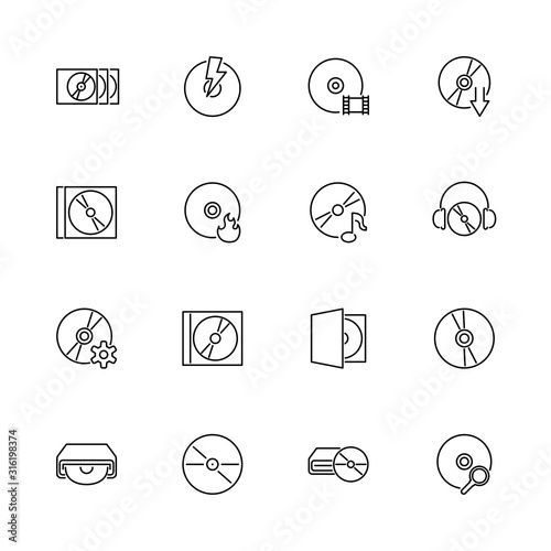 Compact Disk - Flat Vector Icons