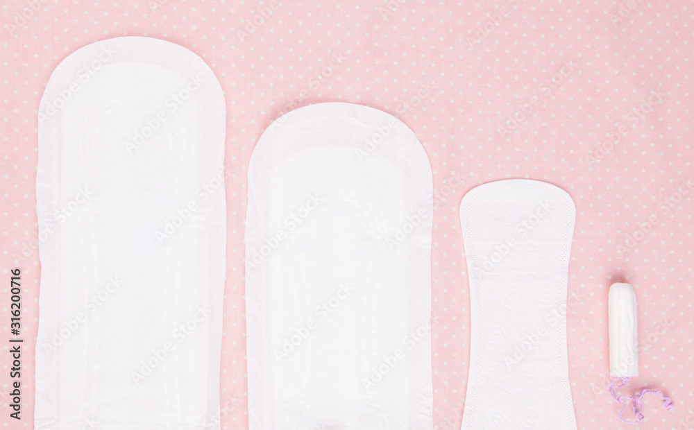 Obraz premium Tampons and Menstruation Pads 