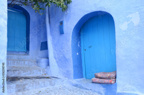 Chefchaouen, also known as Chaouen, is a city in northwest Morocco. It is the chief town of the province of the same name, and is noted for its buildings in shades of blue.  © peacefoo