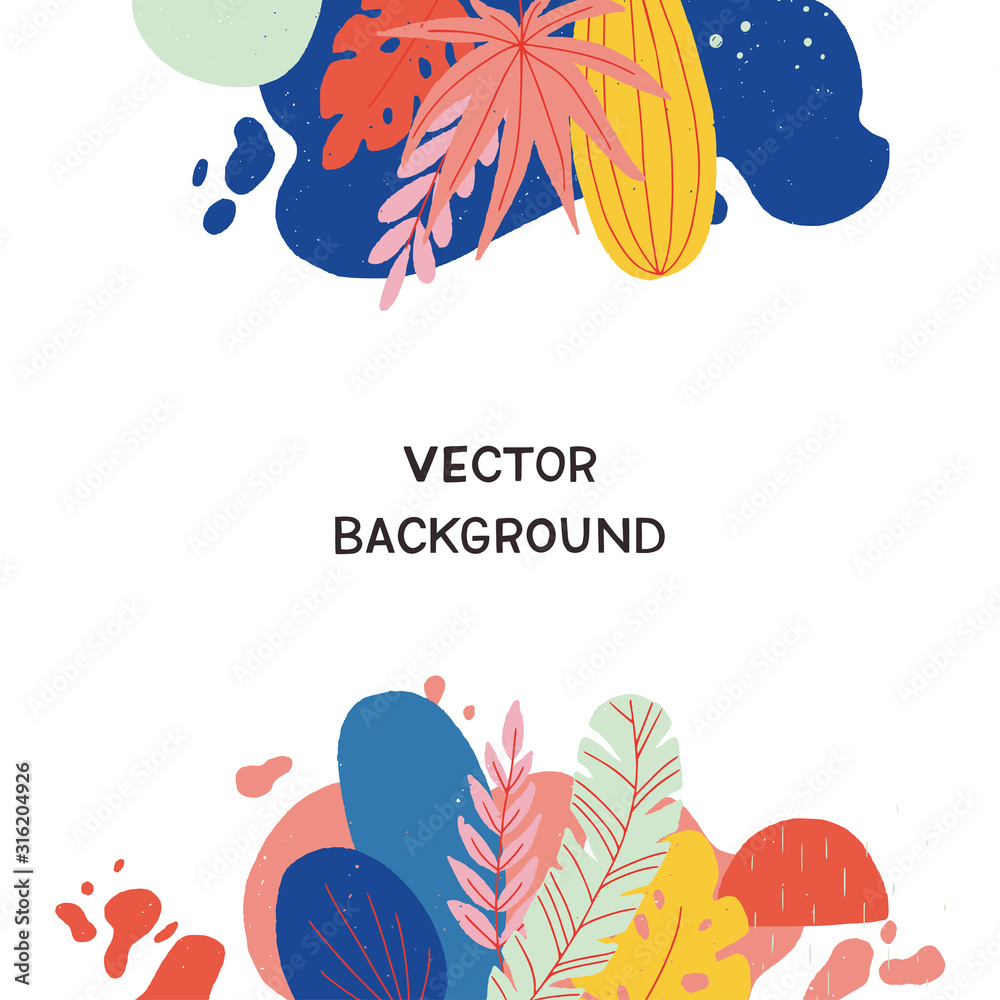 Flat style floral background