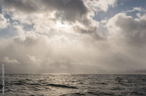 clouds over the sea