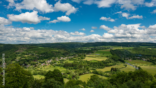 aerial view of the belgium ardennes photo