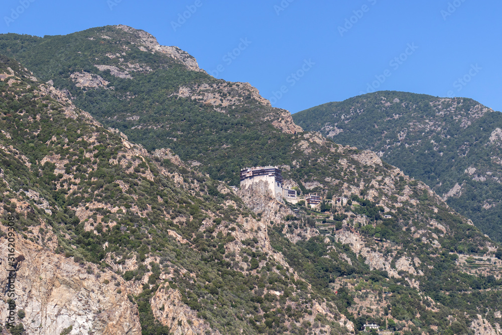 Landscape of Mount Athos, Chalkidiki, Greece