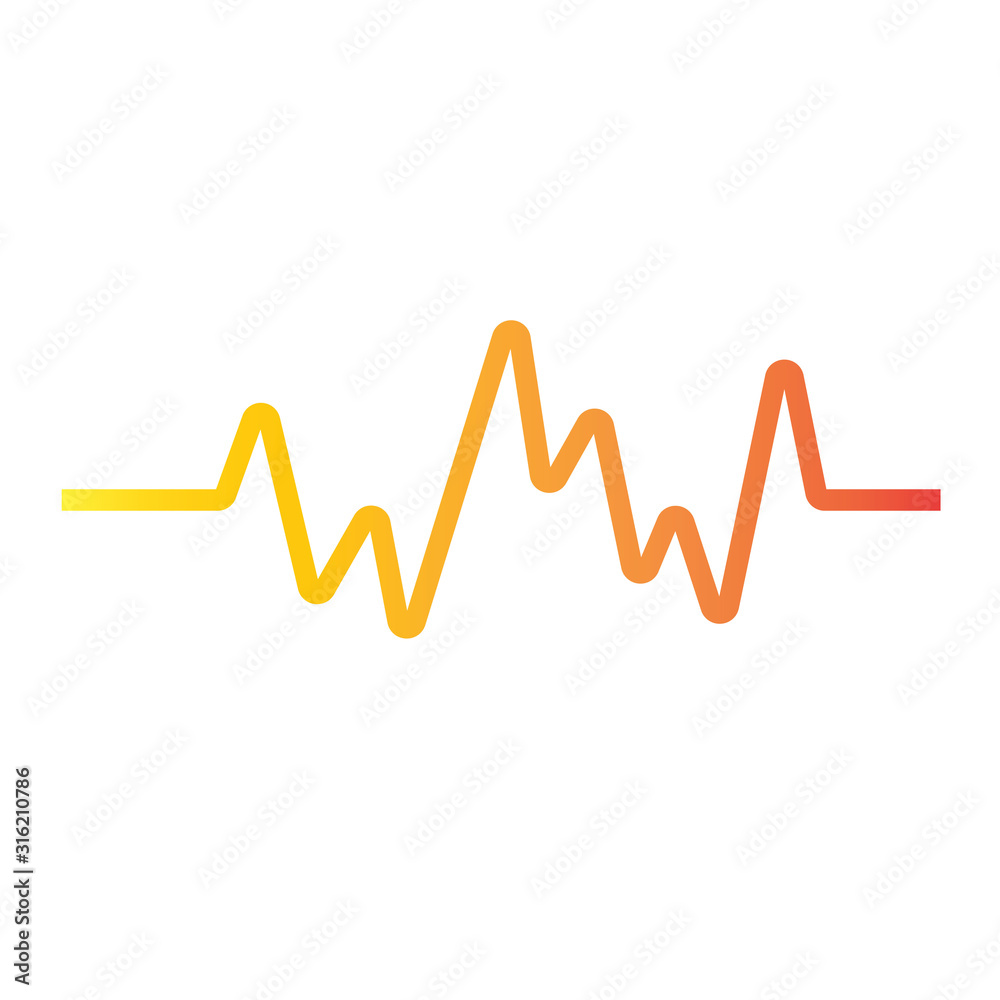 Sound waves vector illustration