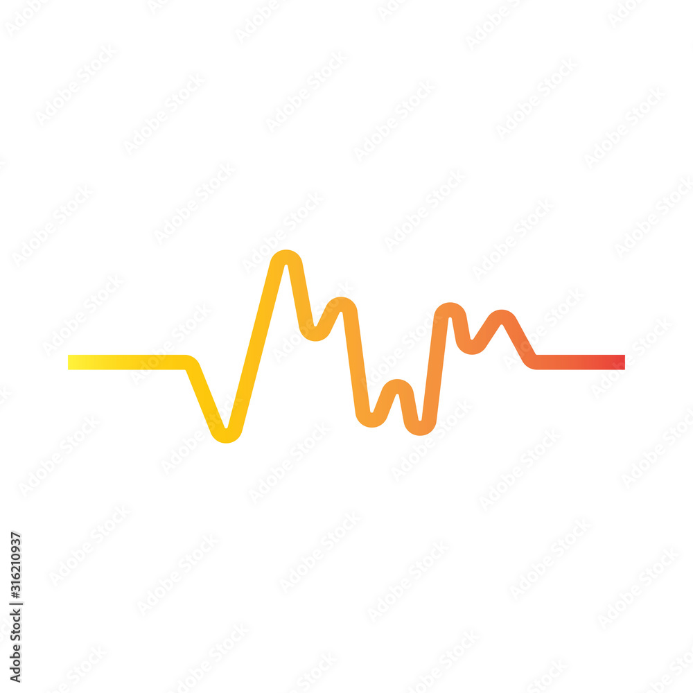 Sound waves vector illustration Sound waves vector illustration