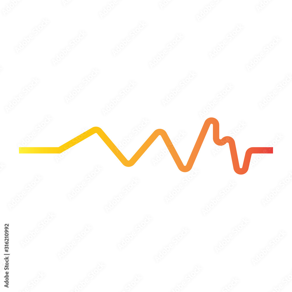 Sound waves vector illustration Sound waves vector illustration