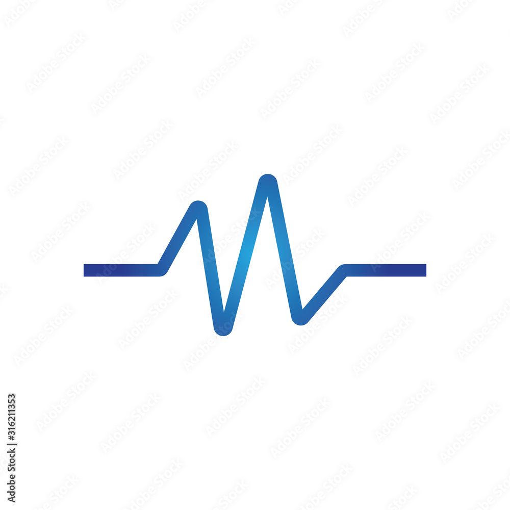 Sound waves vector illustration Sound waves vector illustration