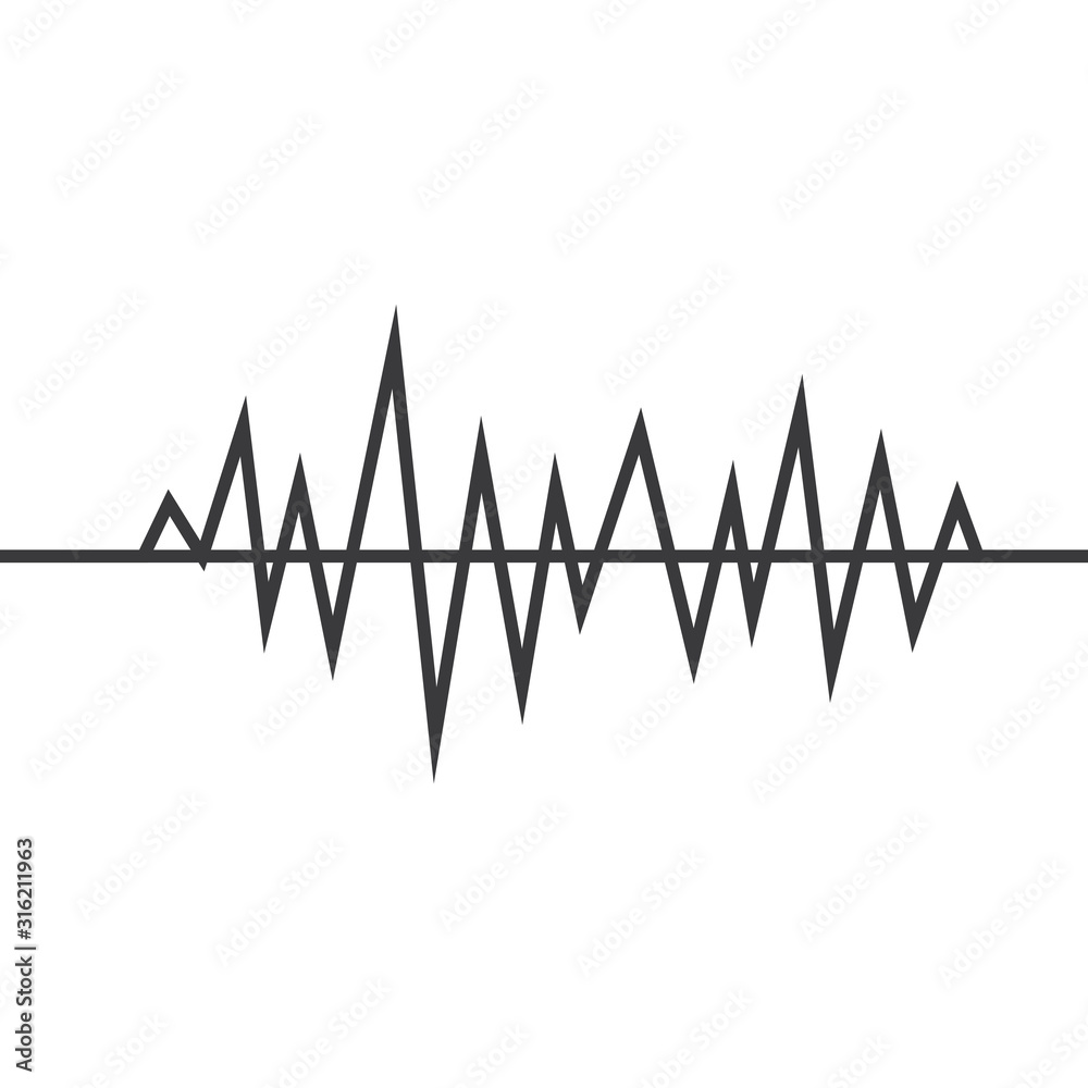 Sound waves vector illustration Sound waves vector illustration