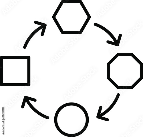 Adaptation icon, vector illustration