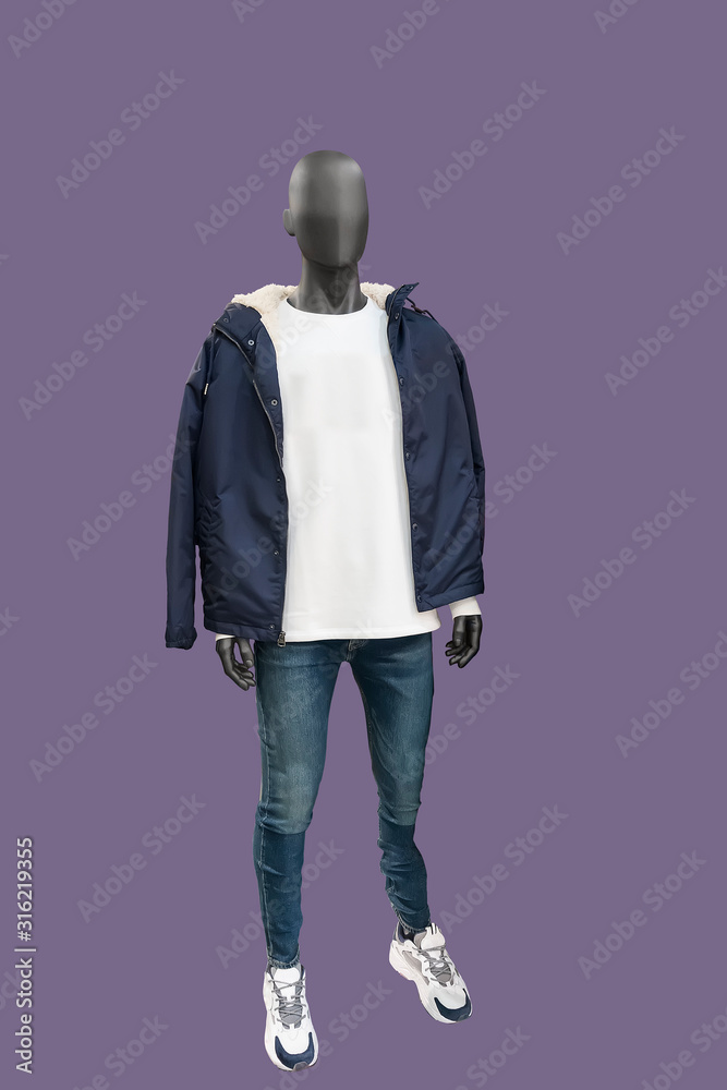 Full-length male mannequin. Full-length male mannequin.