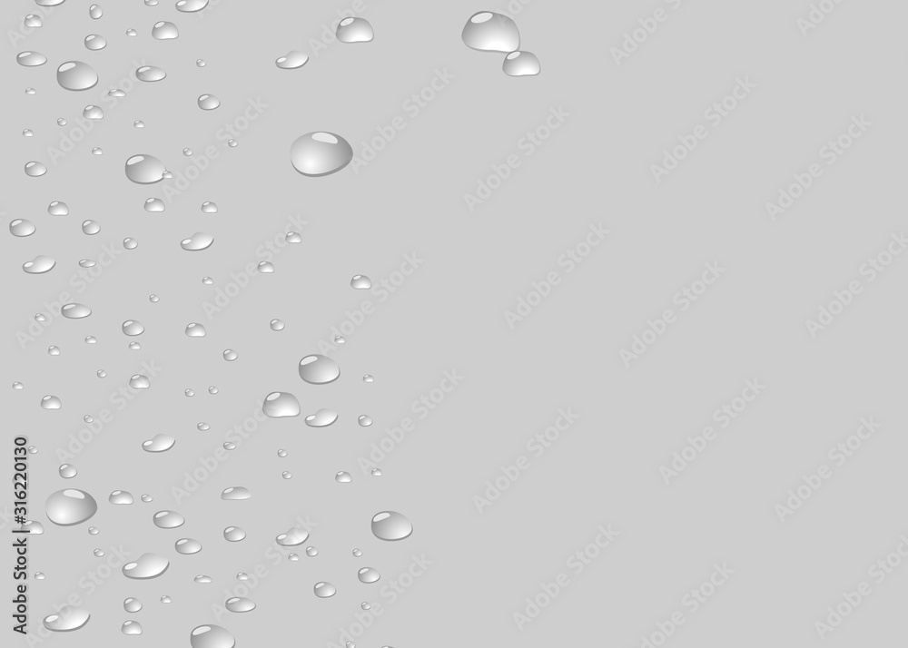 Water rain drops or steam shower isolated on transparent background.  Realistic pure droplets condensed. Vector clear vapor water bubbles on  window glass surface for your design. vector de Stock | Adobe Stock