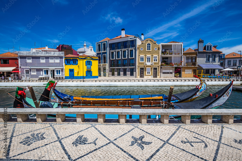 Art Nouveau Buildings And Boats - Aveiro, Portugal