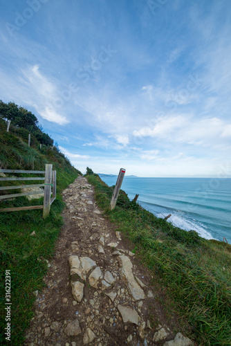 The coast of Zumaia on a clear day