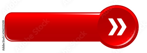 Red vector web button with arrow