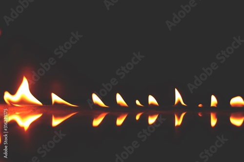 abstract background with fire